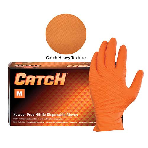 8mil Orange Pyramid Grip Nitrile Gloves, 100/box, 10 boxes/carton, price per carton