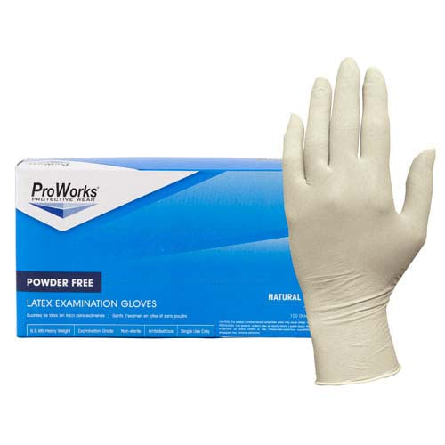 8mil White Textured Latex Gloves, 100/box, 10 boxes/carton, price per carton