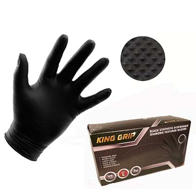 King grip black nitrile gloves 100 pcs/ box